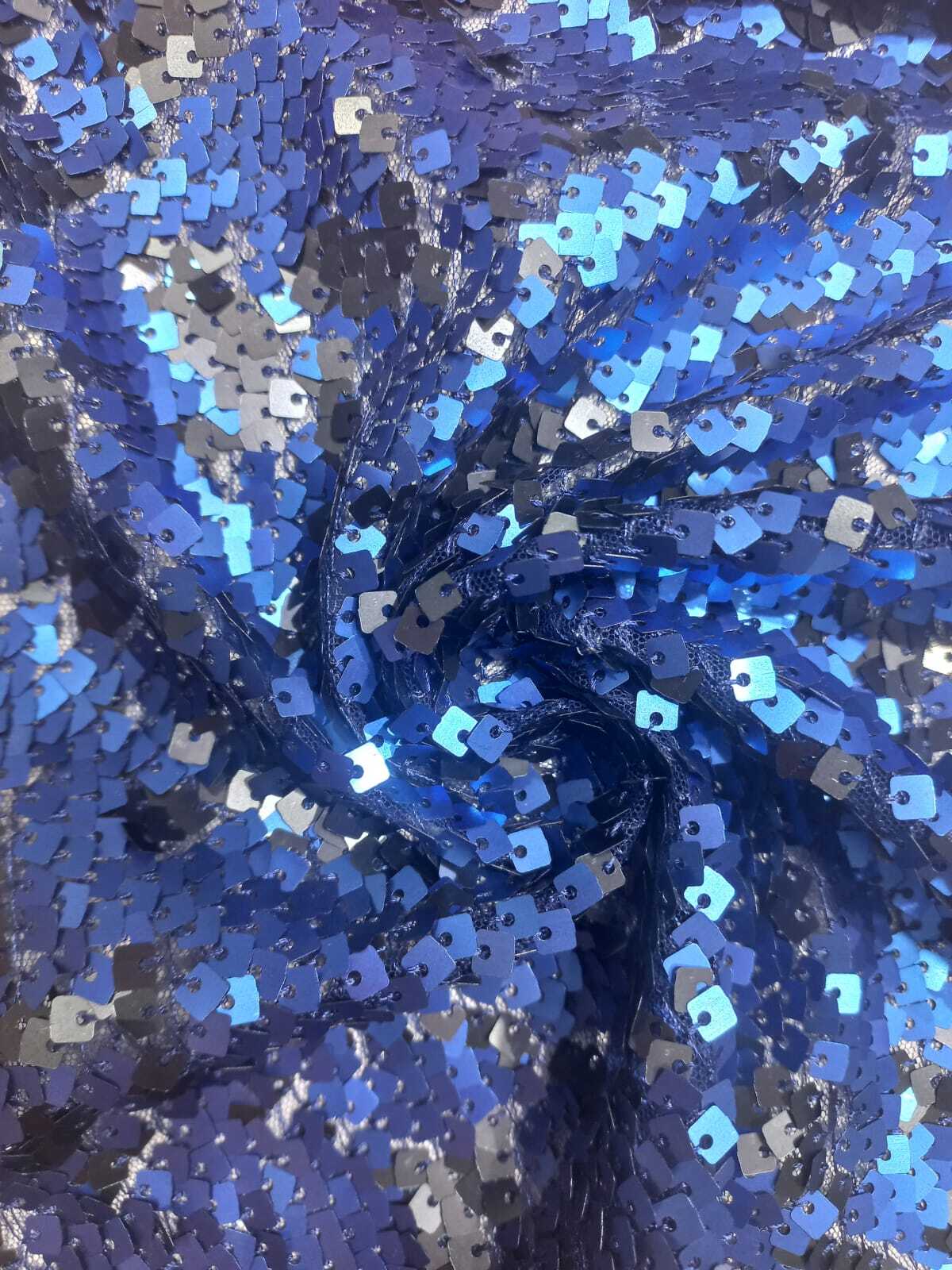 Latest Blue Sequins Embroidery Fabric By Madhav Fashion