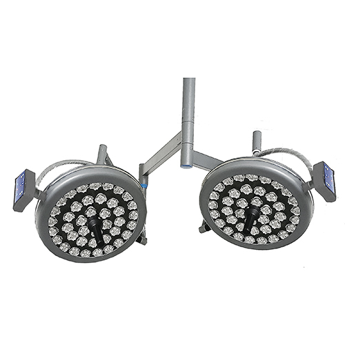 Hospital Double Dome OT Light - Premium Metal Construction, 220 Volt Power, White Color , Superior Directional Illumination for Medical Procedures