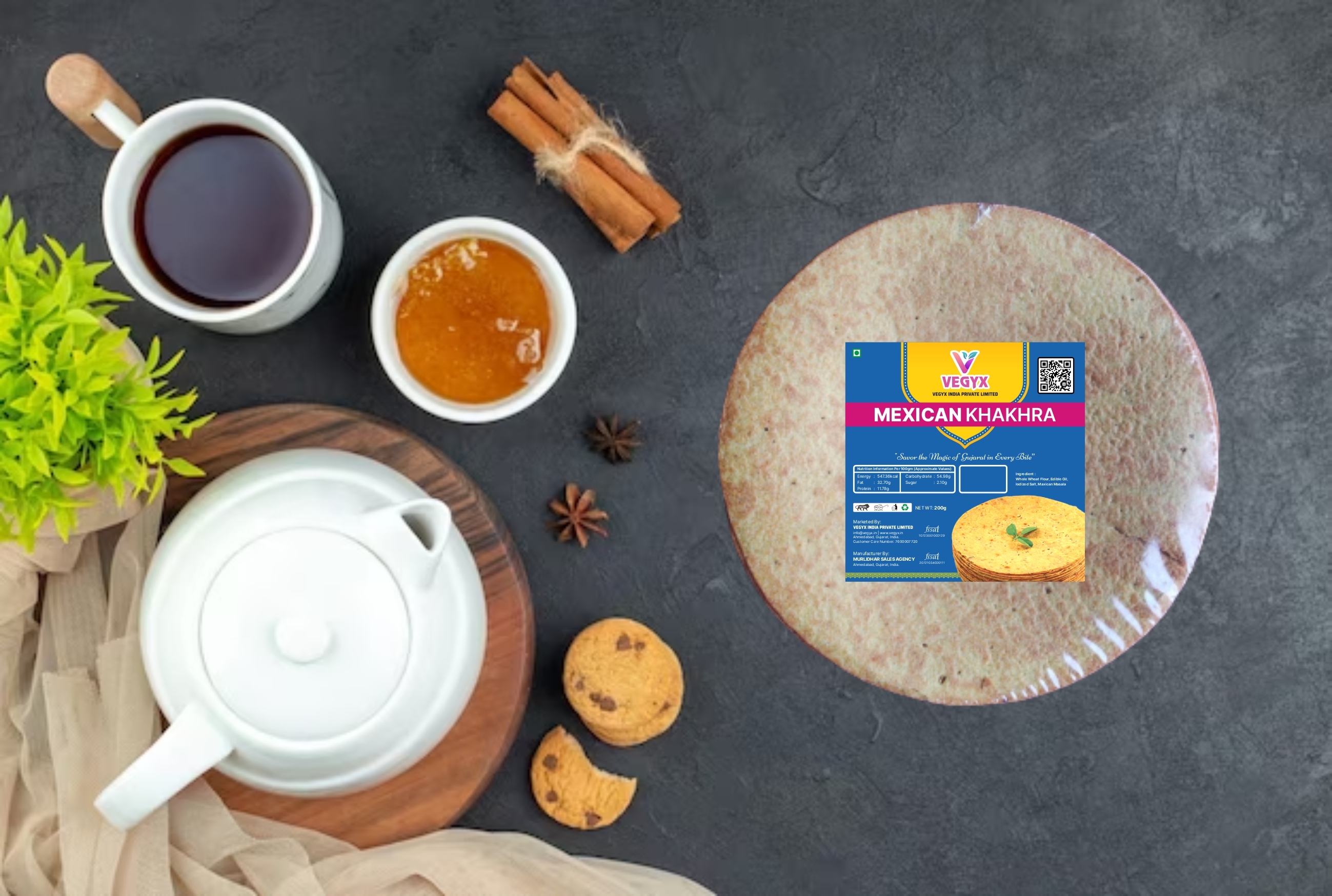 Round Khakhra - 100% Natural Ingredients, Flavorful Indian Spices, Preservative-free Delight