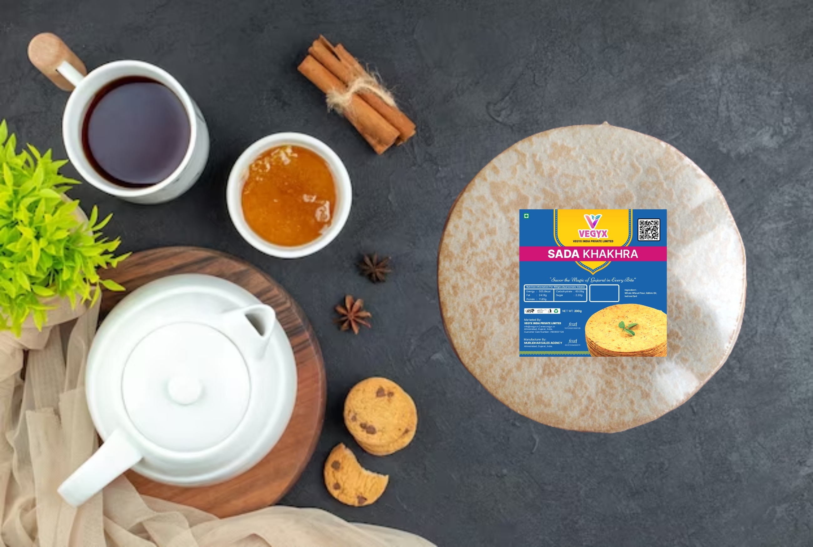 Round Khakhra - 100% Natural Ingredients, Flavorful Indian Spices, Preservative-free Delight