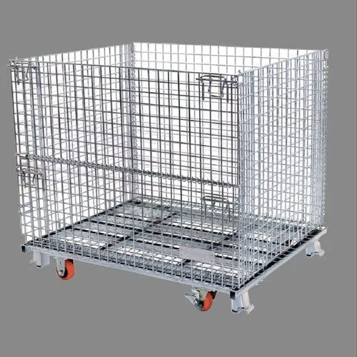 जिंक प्लेटिंग व्हील वायर मेष बिन