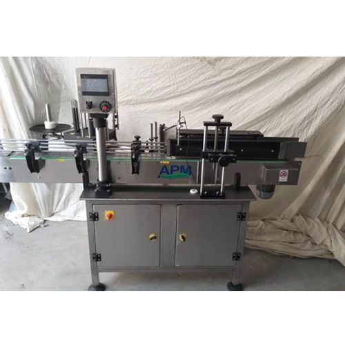 Bottle Labeling Machine - Metal Build, Semi Automatic Operation | Electric Drive, Human Machine Interface, Lower Energy Consumption, Warranty Included