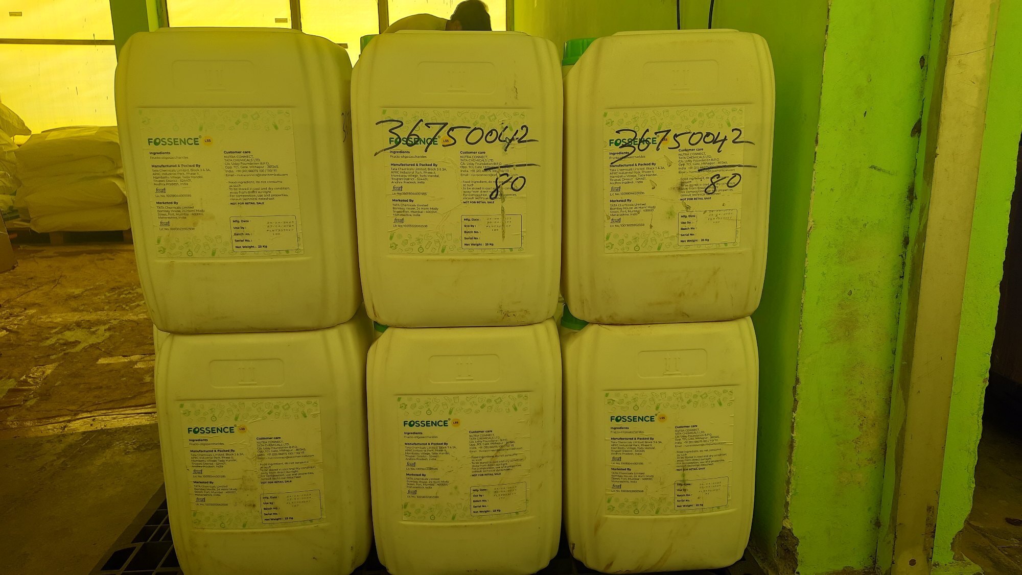 Fructooligosaccharide Fos L55 - Liquid Form, White Color, 25kg Bucket | 55% Purity, Refined Processing, 48 Months Shelf Life