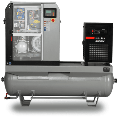 En Series Screw Air Compressor - 5.5 Hp, 7.2-12.7 Bar | Portable, Oil-free, Silent Operation, Neuron Control System