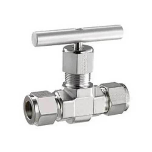 Stainless Steel Od Needle Valve - Gray Round Head, Industrial Valve For Construction Applications