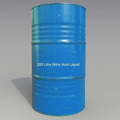 Fuming Nitric Acid - Steel Container, 200 Litre Capacity | Blue Liquid, Density 1.51 g/cm³, Boiling Point 121 °C, Freezing Point -42 °C