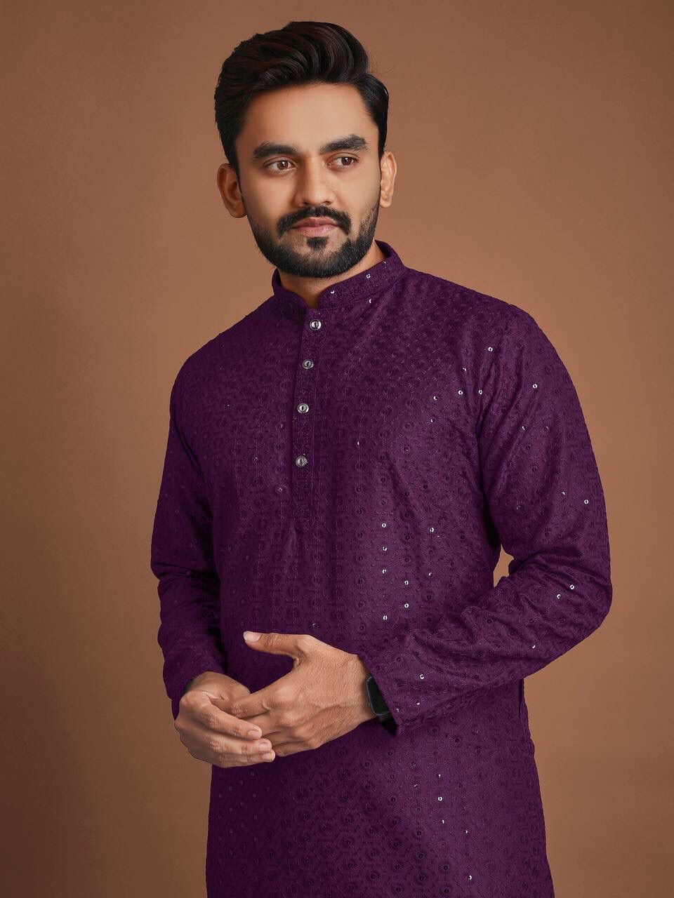Kurta Pajama - Premium Cotton Blend Elegant Ivory White With Traditional Designs