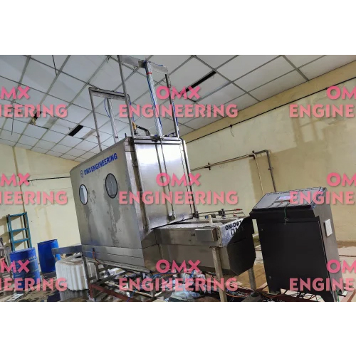 अर्ध-स्वचालित एसएस टनल ड्रम वॉशर मशीन