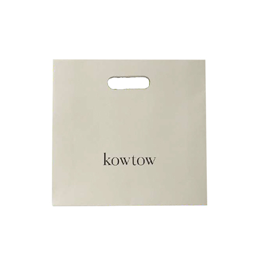 D Cut Paper Bag - Coated Paper, Custom Sizes Available , Moisture-Proof Design with Flexible Loop Handles and Embossed Surface
