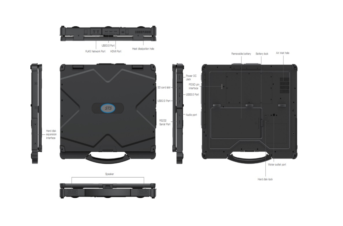 Sts - 14 -  Inch Rugged Notebook - Android Version: A.11th Genara Intelar Corea C I5/i7 Processor