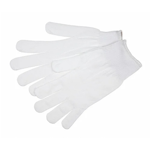 Nylon Knitted Gloves - White, Medical Grade, 1 Year Warranty | Durable Nylon Material