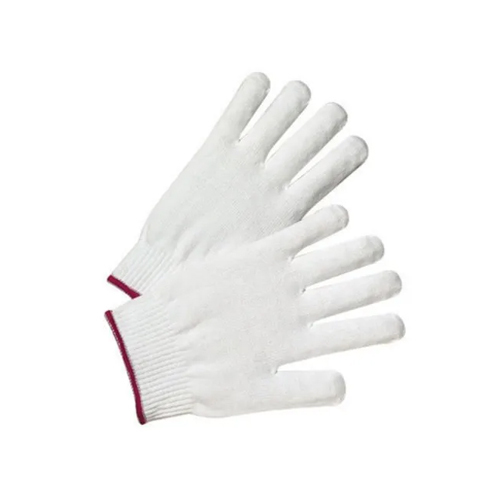Nylon Knitted Gloves - White, Medical Grade, 1 Year Warranty | Durable Nylon Material