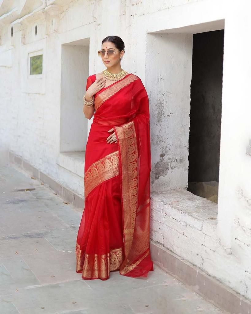 Pure Organza Weaving Saree