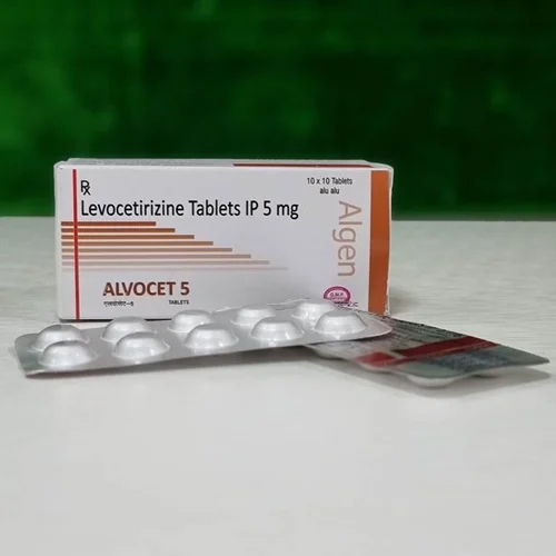 Levocetirizine Antihistamine Tablets - 5mg, Ideal for Allergy Relief, Suitable for Adults, Highly Effective Against Allergic Rhinitis and Urticaria