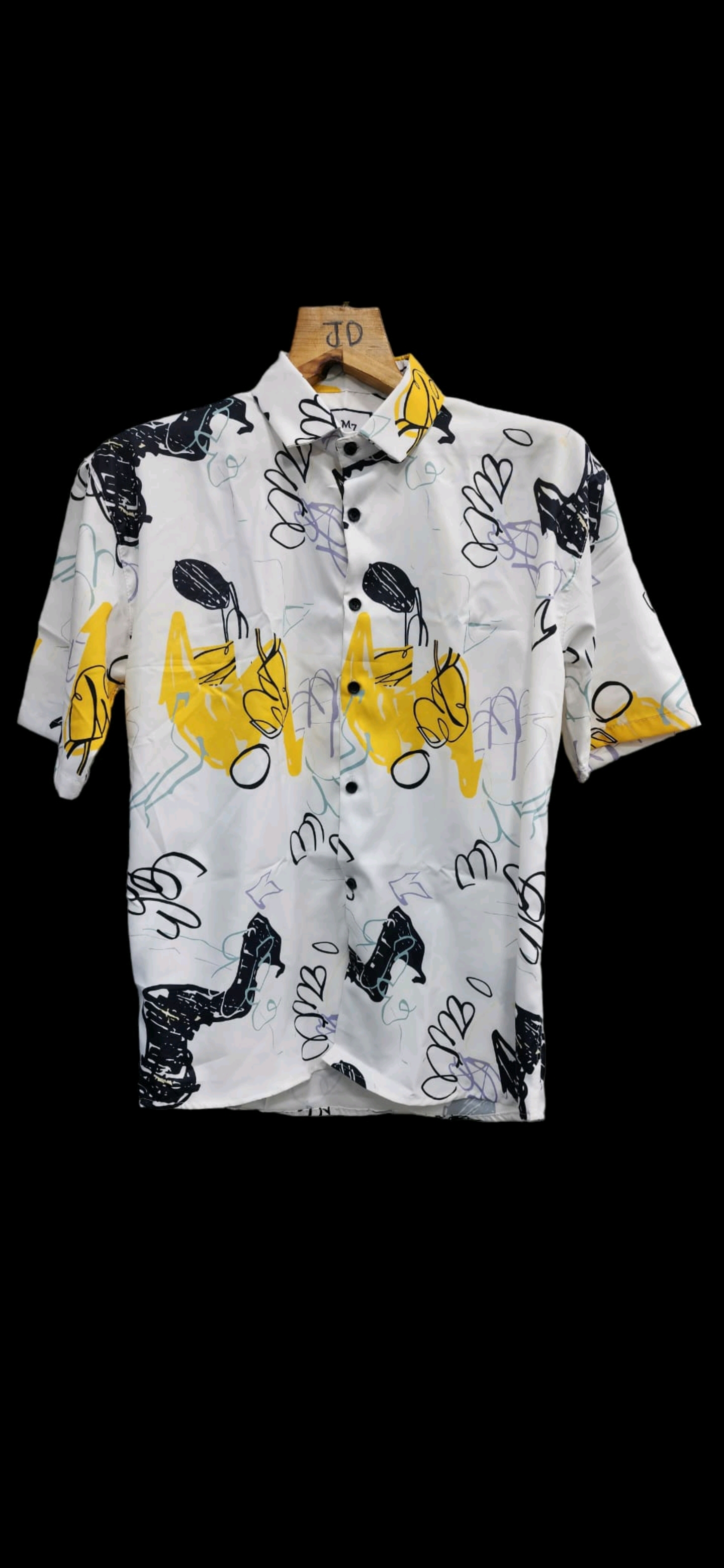 Mens Half Shirts - Satin Material, Sizes M, L, Xl, Color Black, Half Sleeve, Drop Shoulder Style | Perfect For Casual, Office & Semi-formal Wear