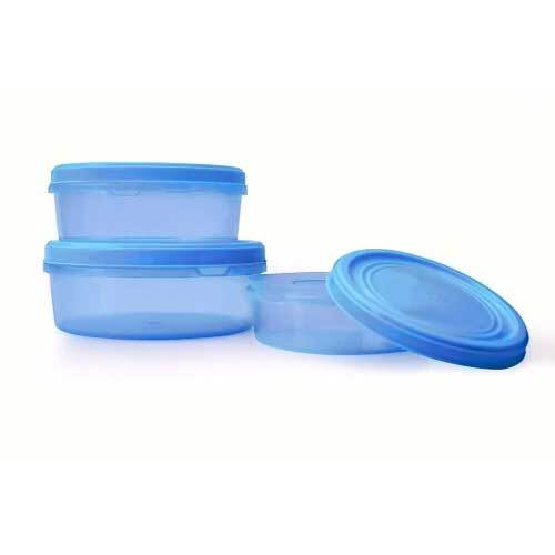 पारदर्शी गोल मठिया खाखरा कंटेनर