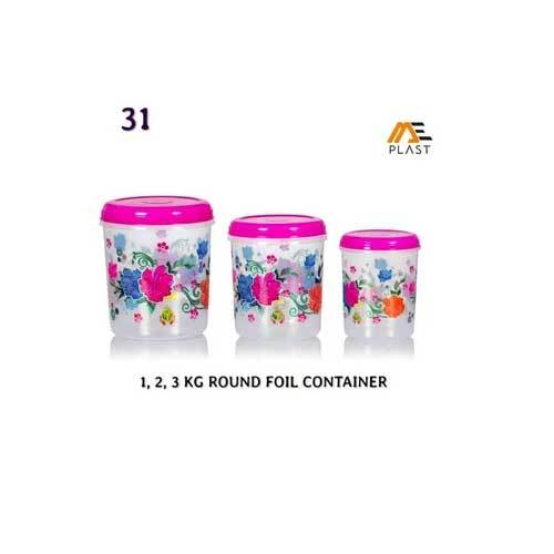 Transparent Round Plastic Food Container