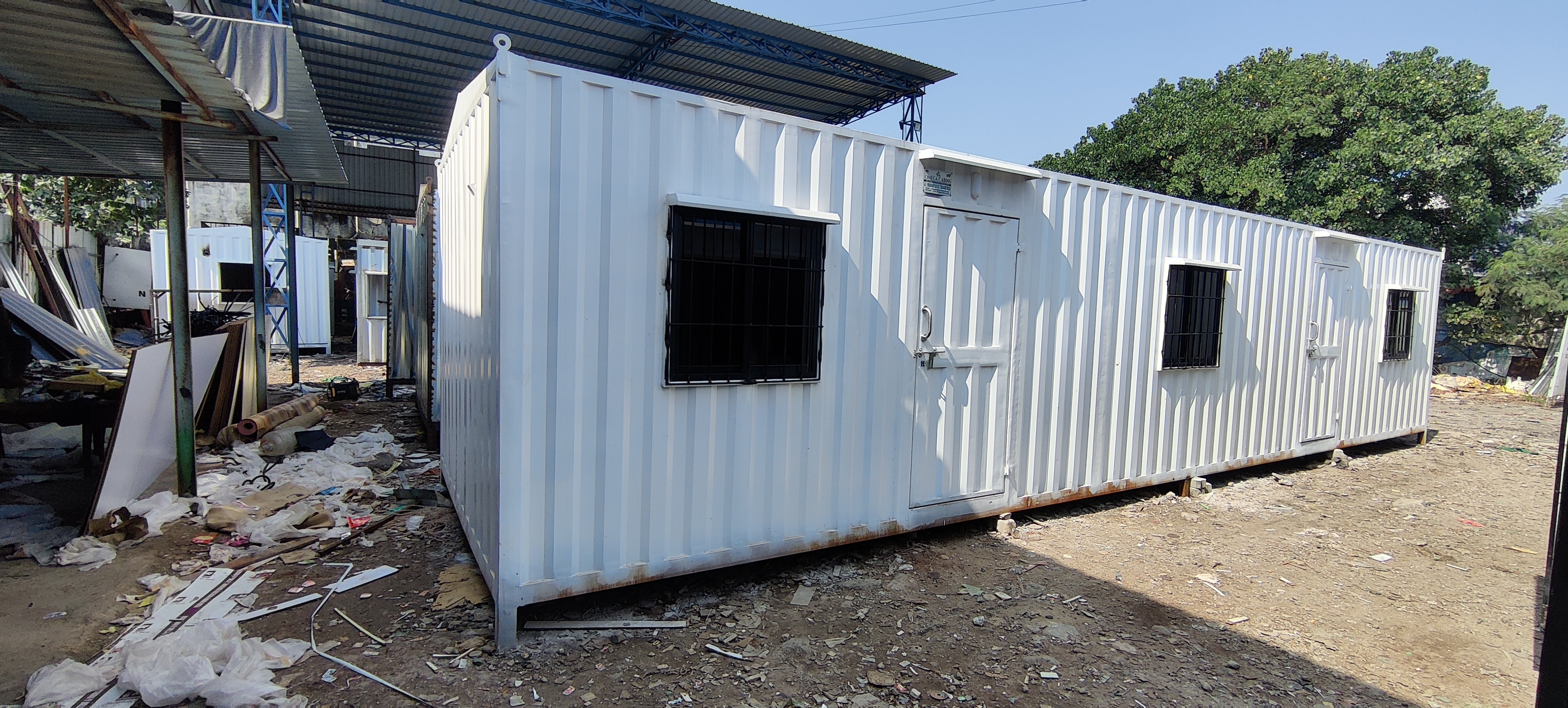 Office Cabin Nashik - Color: White Green