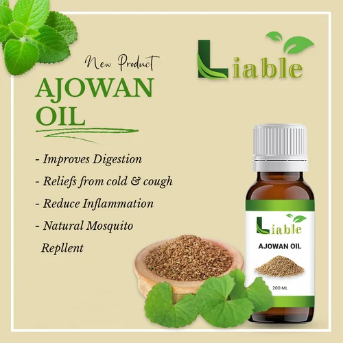 Pure Ajwain Oil - Fluid Liquid, Warm Spicy Odour, Very Light Yellow Color | High Purity, 1kg-5kg Pack Sizes, Cool & Dry Storage