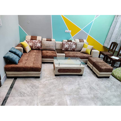 एल शेप लिविंग रूम स्टाइलिश सोफा सेट