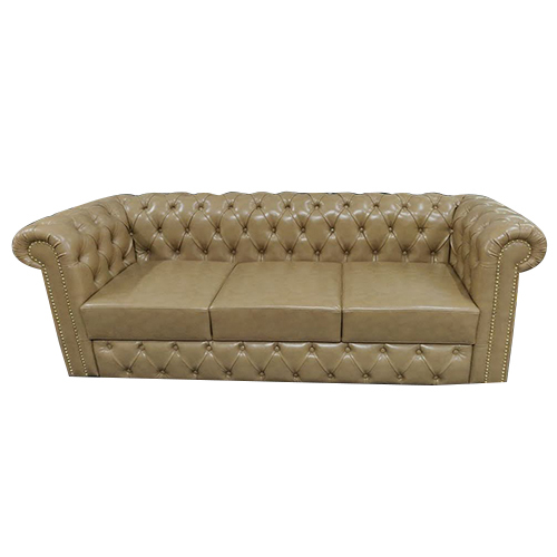 Leatherette Finish 3 Seater Sofa - Assembly: No Assembly Required