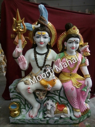 मार्बल शिव पार्वती की मूर्ति