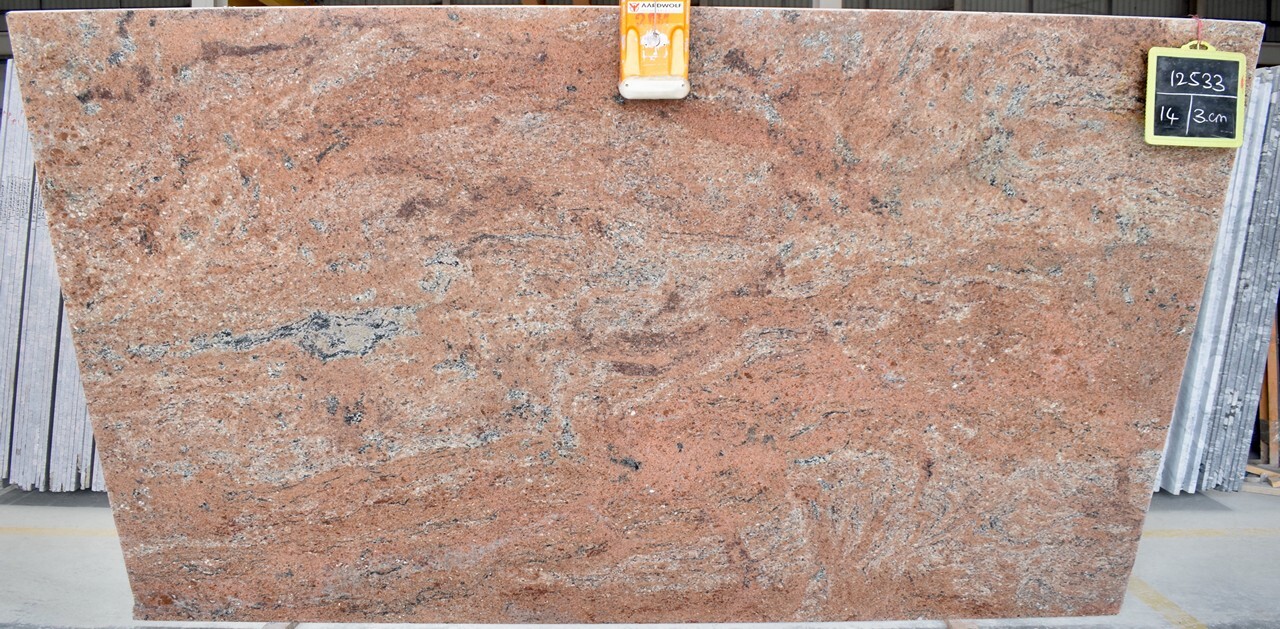 Rose Wood Granite - 340x204 Cm , Pink Color, Polished Finish, Durable Material, Scratch & Stain Resistant, Elegant Design, Heat Resistant