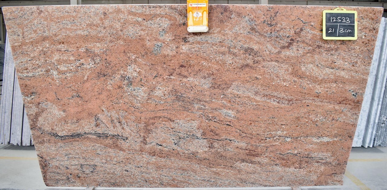 Rose Wood Granite - 340x204 Cm , Pink Color, Polished Finish, Durable Material, Scratch & Stain Resistant, Elegant Design, Heat Resistant