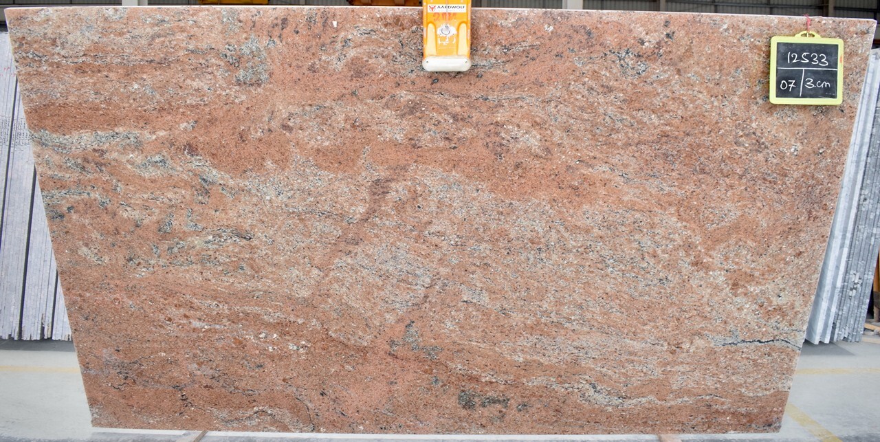 Rose Wood Granite - 340x204 Cm , Pink Color, Polished Finish, Durable Material, Scratch & Stain Resistant, Elegant Design, Heat Resistant