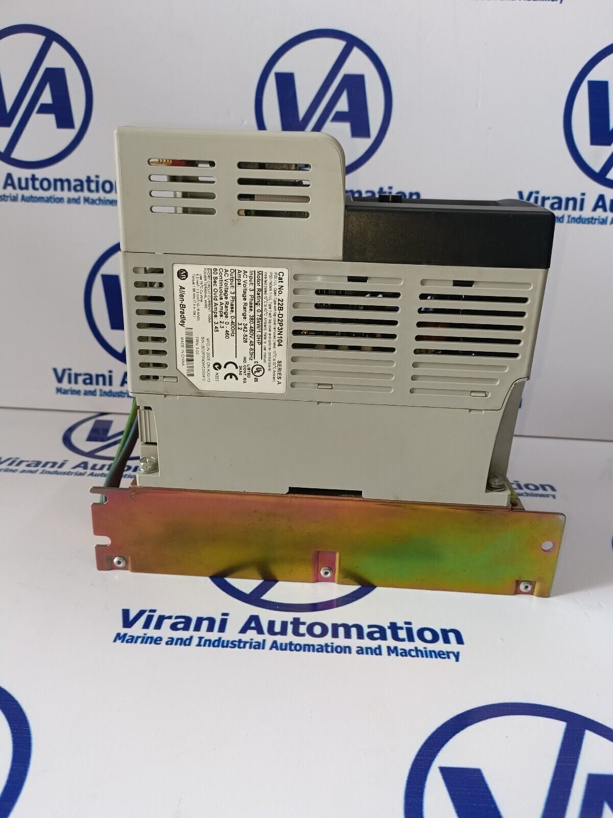 Allenbradley 22bd2p3n104 3p 0.75kw 1hp Ac Drive With 22rf012bs Series-a Chowk