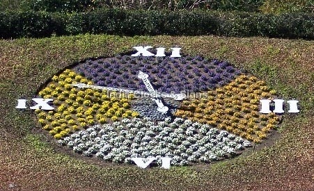 Outdoor Floral Clock
