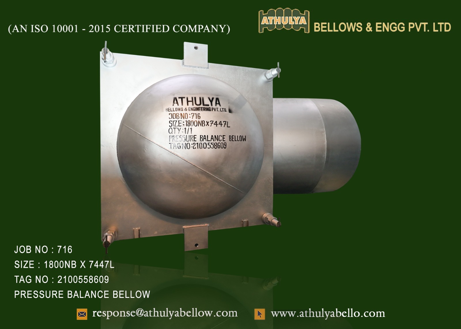 Bellows Expansion Joint - Durable Rubber Composition Flexible Design For Vibration Dampening
