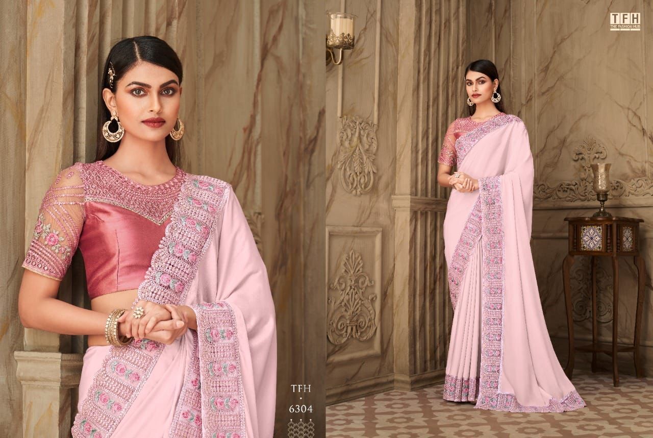 Tfh 6301 - Saffron Story 2nd Edition Fabric Catalog, Set Of 16 Styles From 6301 To 6316, Includes Gst 5% Extra, Loose & Single Options Available