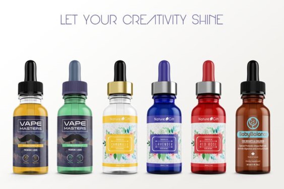 Multicolor Vial Label