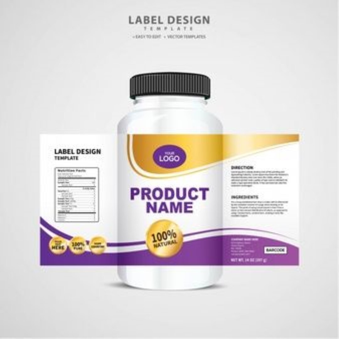 Multicolor Vial Label