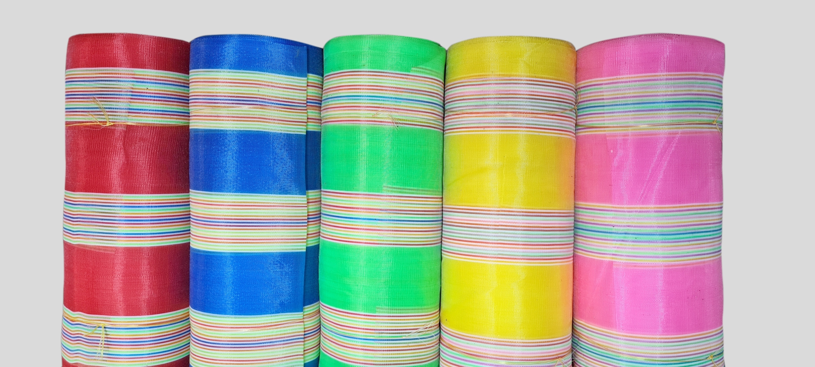Tiranga Hdpe Monofilament Cloth - 50m Length 18in Width Multi Color | Light In Weight Waterproof Soft Texture Plain Pattern