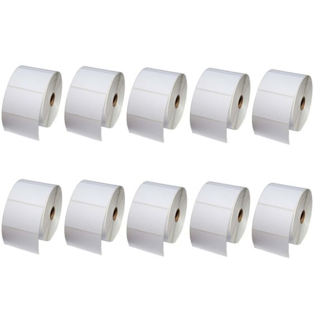 Plain Barcode Sticker Roll - Chromo Paper, Custom Size, White Color | Adhesive Sticker, Pressure Sensitive, Multipurpose Usage In Various Industries