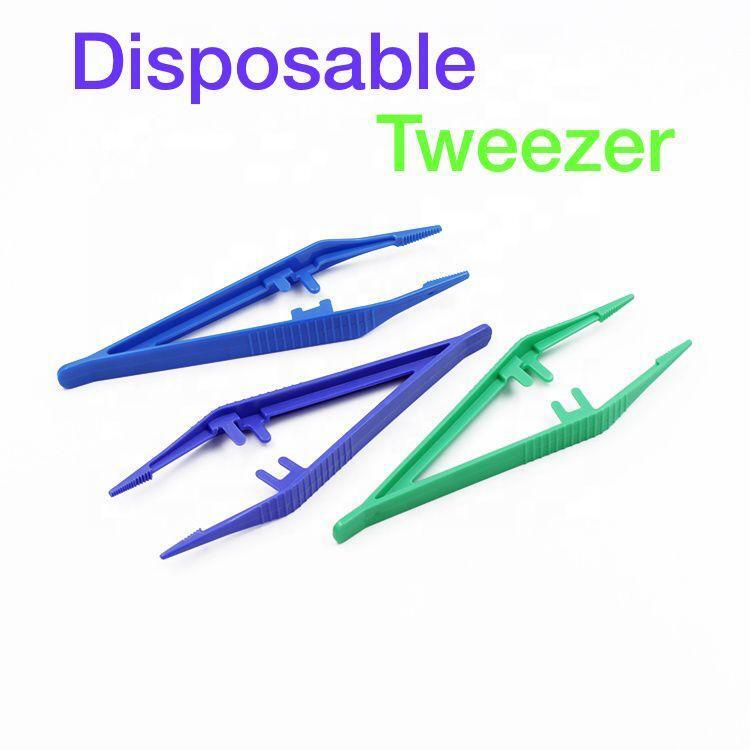 Plastic Tip Tweezer - Color: Green And Blue