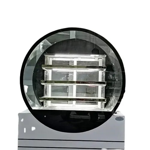 Silver Corian And Glass Cake Display Counter