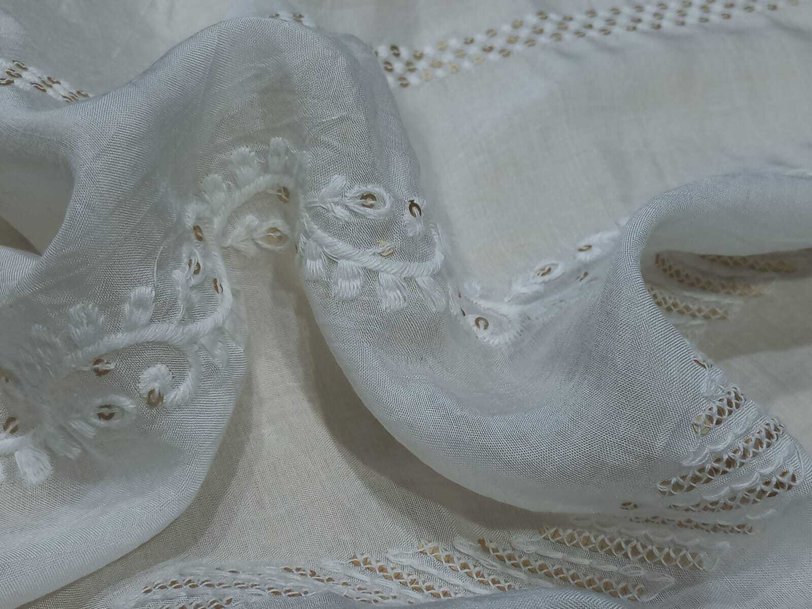 Best Cotton Embroidery Fabric For Premium Women Clothes - Pattern: Plain