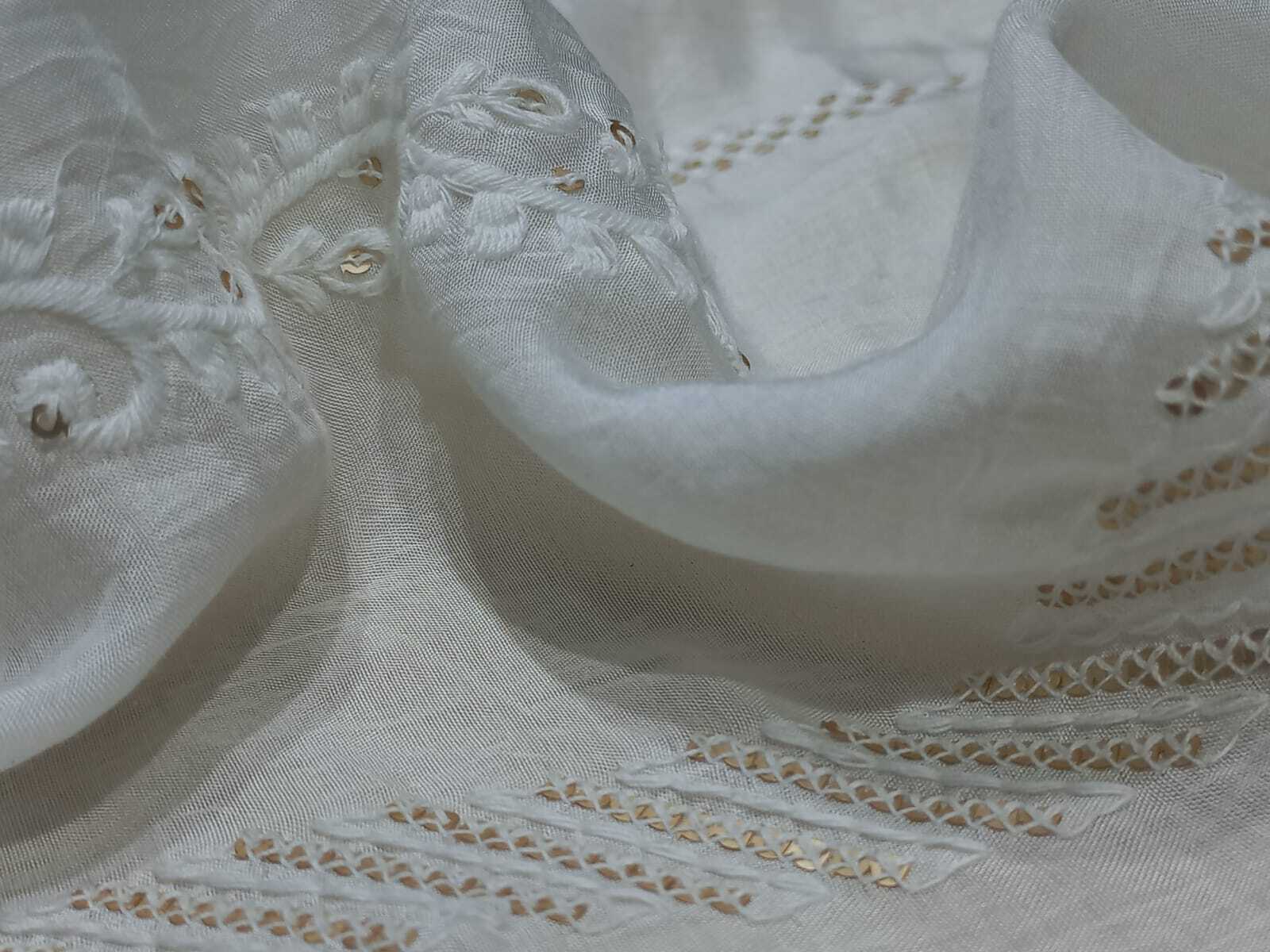 Best Cotton Embroidery Fabric For Premium Women Clothes - Pattern: Plain