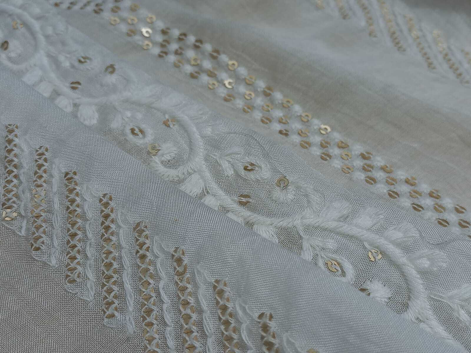 Best Cotton Embroidery Fabric For Premium Women Clothes - Pattern: Plain