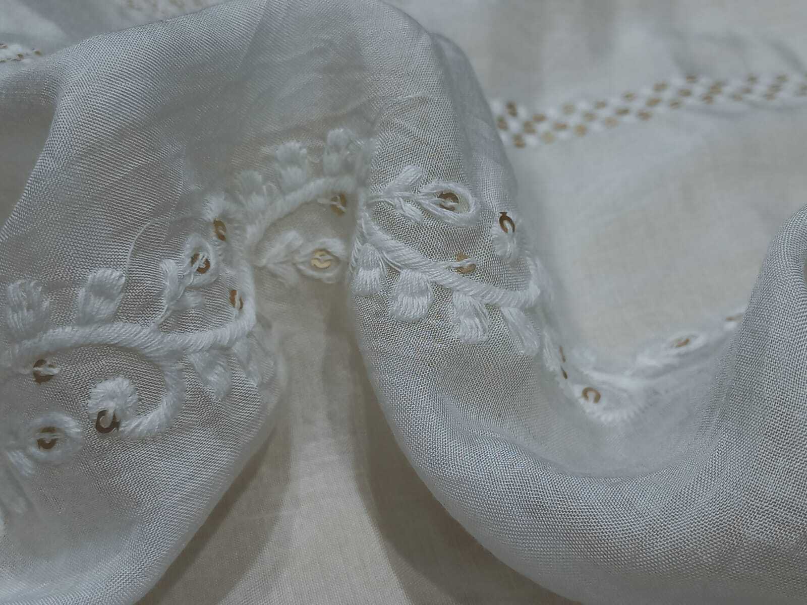 Best Cotton Embroidery Fabric For Premium Women Clothes - Pattern: Plain