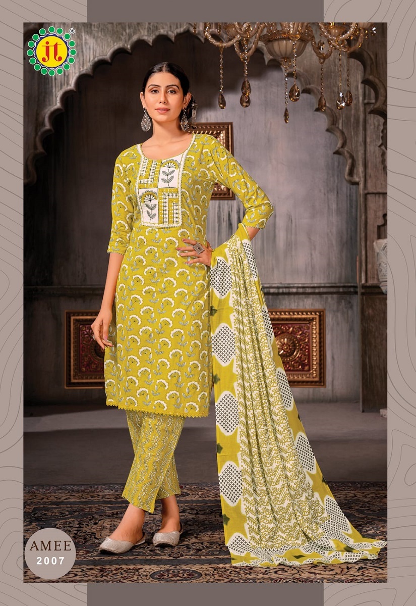 Jt Amee Vol-2 -Kurti Pant With Dupatta - Color: Multicolor