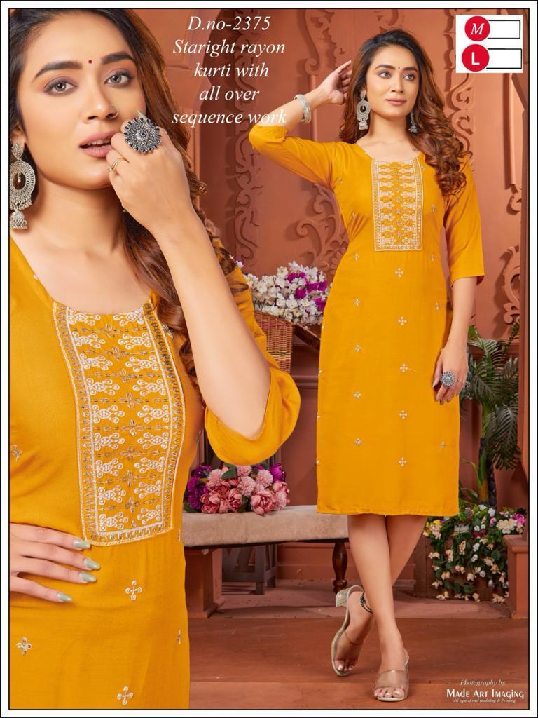 Kurti Pant With Dupatta - Cotton, M L Xl Xxl Sizes, Mix Color, Casual Dress Type, Full Sleeves, Embroidered, Washable, Suitable For All Seasons