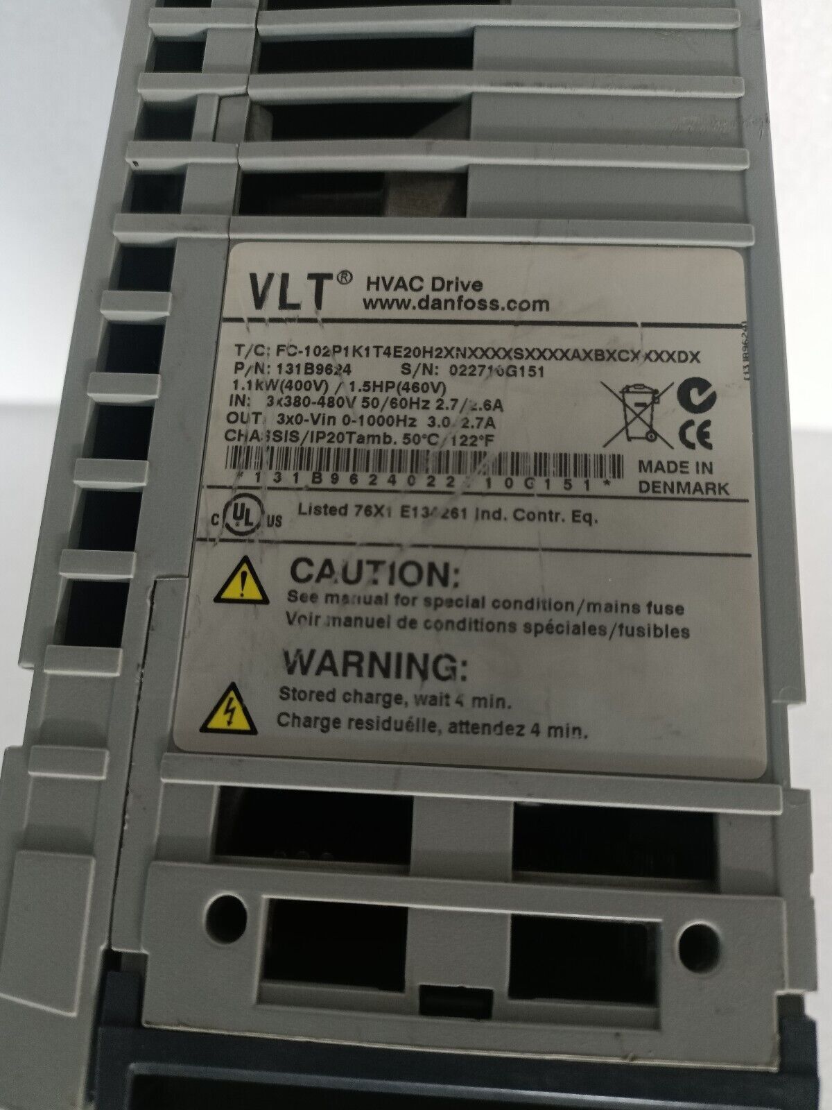 Fc-102p1k1t1t4e20h2xnx 131b9624 3p 1.1kw 1.5hp 380480v 32.7a Hvsc Lcp101 - Application: Industrial