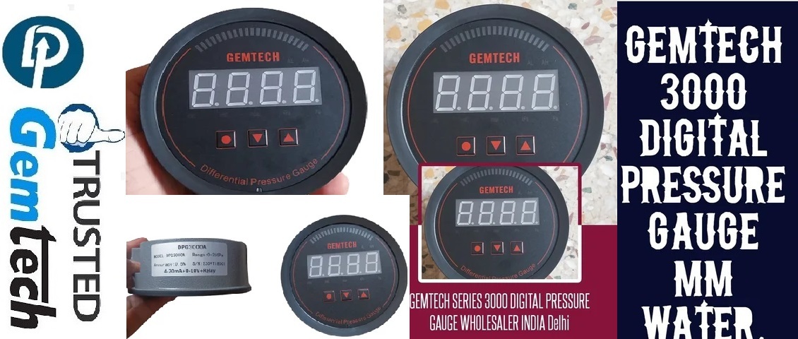 Gemtech Series 3000 Digital Pressure Gauge Range 0 To 200 Mm Wc Pratapgarh Uttar Pradesh - Accuracy: A 1%fs