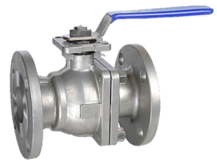 Crane Ball Valve - Stainless Steel, 15 Mm To 150 Mm Size, Blue Painted Finish | Medium Pressure, Flanged Connection, Corrosion Resistant, Throttles Gases And Vapors