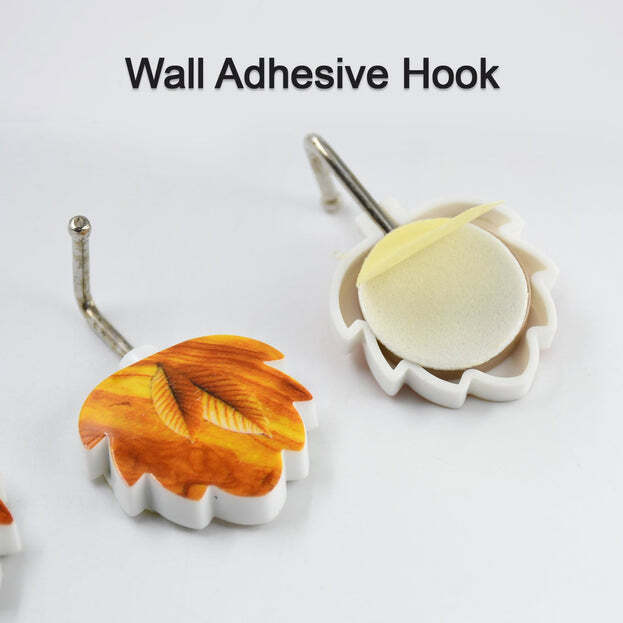 Leaf Shape Hook Strong Adhesive Hook Use For Home Decor Office And Multi Use Hook (4585)