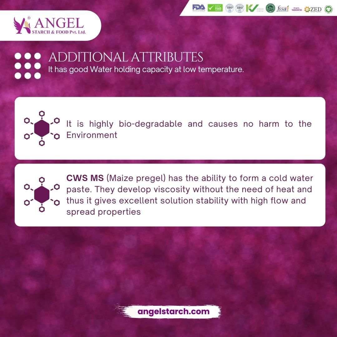 Clean Label Starch Cold Water Soluble Maize Starch (Pregel Starch) For Soup Mixes